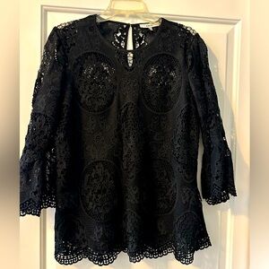 Black lace top. Size M. Pristine condition